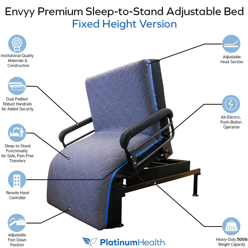 Platinum Health Group Envyy Sleep to Stand Adjustable Bed