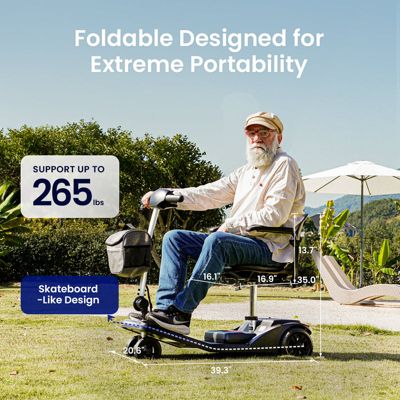 VOCIC D50 Flexible Lightweight 4 Wheel Mobility Scooter