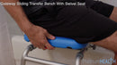Platinum Health Group Gateway Premium Sliding Bath Transfer Bench with Swivel Seat PADDED