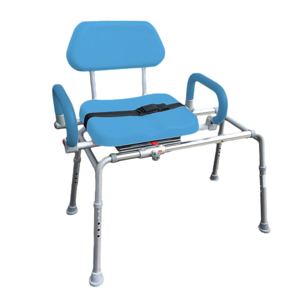 Platinum Health Group Carousel Sliding Transfer Shower Bath Bench with Swivel Seat