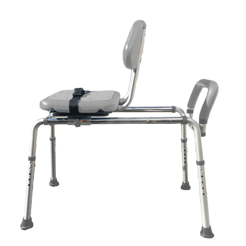 Platinum Health Group Gateway Premium Sliding Bath Transfer Bench with Swivel Seat PADDED