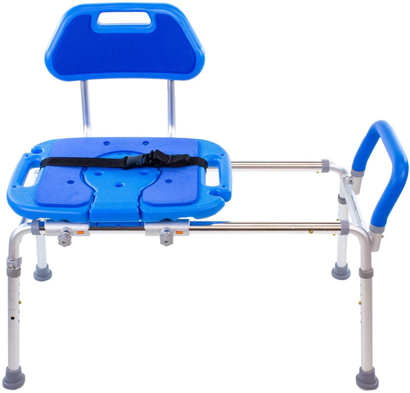 Platinum Health Group HydroGlyde Premium Sliding Bath Transfer Bench with Cutout for the Physically Handicapped or Disabled