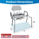 Platinum Health Group The Original Carousel Sliding Transfer Shower Bath Bench with Swivel Seat for Physically Handicapped or Disabled. ***FREE ONLINE BONUS OFFER***
