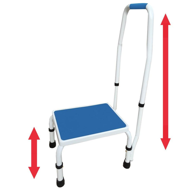 Platinum Health Group AdjustaStep Deluxe Step Stool with Handrail - Available in 300lb and 750lb Weight Capacity
