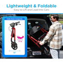 Nova Medical Star 8 OS Lightweight Rollator Walker with Quick-Fit Push-Button - Multiple Colors