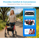 Nova Medical Star 8 OS Lightweight Rollator Walker with Quick-Fit Push-Button - Multiple Colors