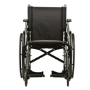 Nova Medical L-Series Lightweight Hammertone Steel Wheelchair with Flip Back Detachable Arms & Swing Away Footrest
