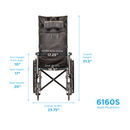 Nova Medical Reclining Wheelchair with Full Arms & Elevating Leg Rests