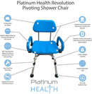 Platinum Health Group The Revolution Swivel Shower Chair for the Physically Handicapped or Disabled