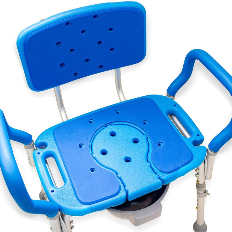 Platinum Health Group Samson Deluxe Bariatric 3 in 1 Shower/Bath/Commode Chair - 600lb Capacity