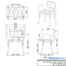 Platinum Health Group Samson Deluxe Bariatric 3 in 1 Shower/Bath/Commode Chair - 600lb Capacity