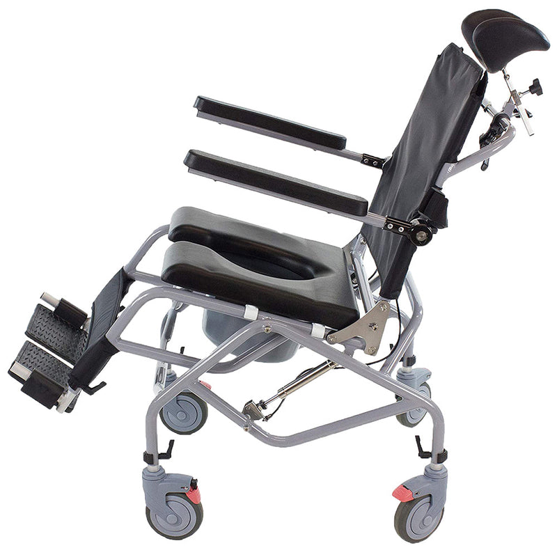Platinum Health Group Professional Tilt-In-Space Reclining Shower/Commode Chair - Padded